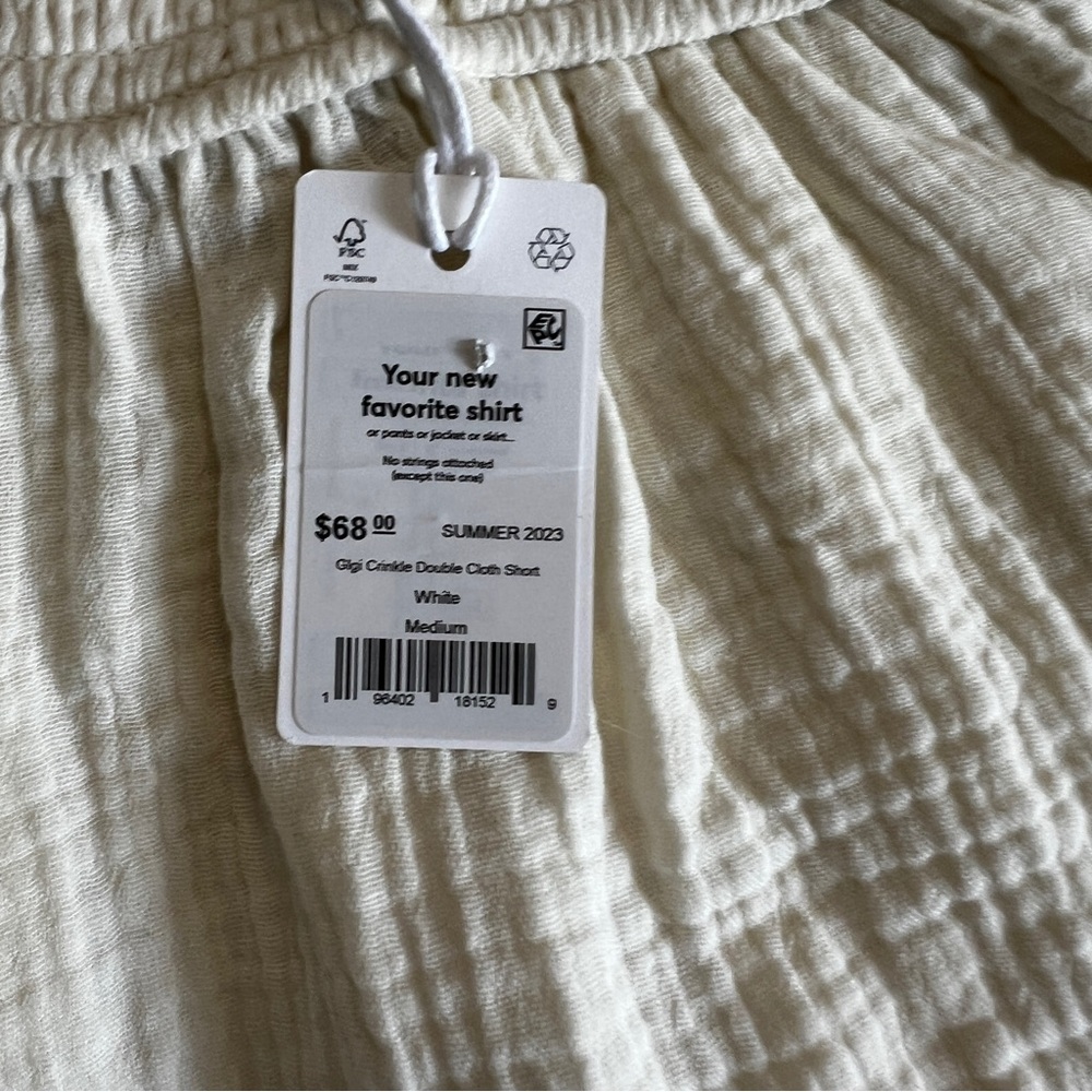 Marine Layer Gigi Crinkle Gauze Shorts Cream
White NWT Size Medium - Picture 5 of 8